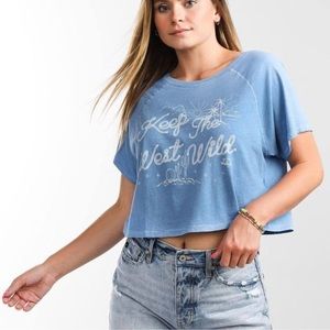 Billabong x Wrangler Take It On T-Shirt "Keep the West Wild" NWT